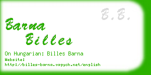 barna billes business card